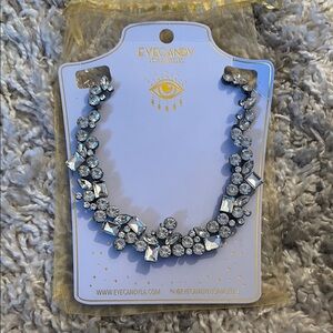 Crystal Cluster Statement Necklace